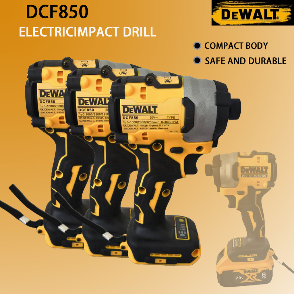 Multi functional Dewalt DCF850 portable impact drill, safe and durable, brushless drive, 0-3500min,2