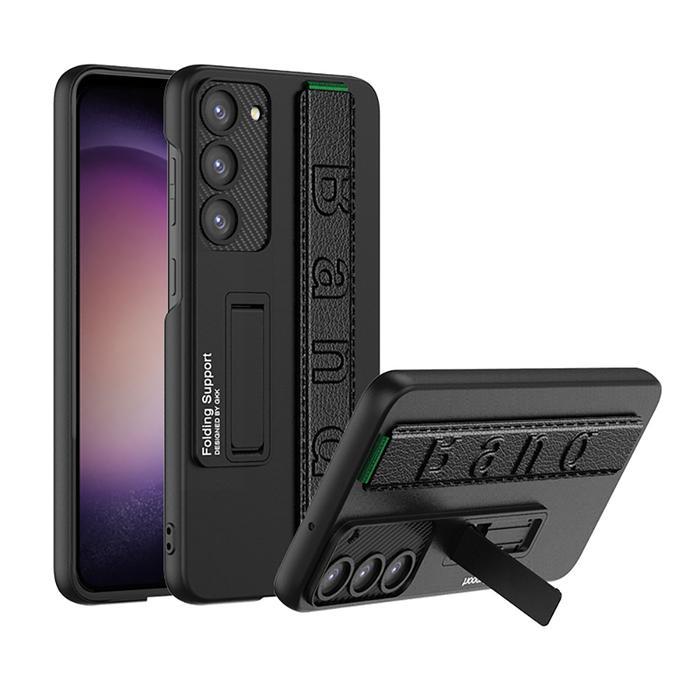 SAMSUNG GALAXY S24+ s24 plus WRISTBAND KICKSTAND MAGNETIC CASE - BLACK S24 PLUS
