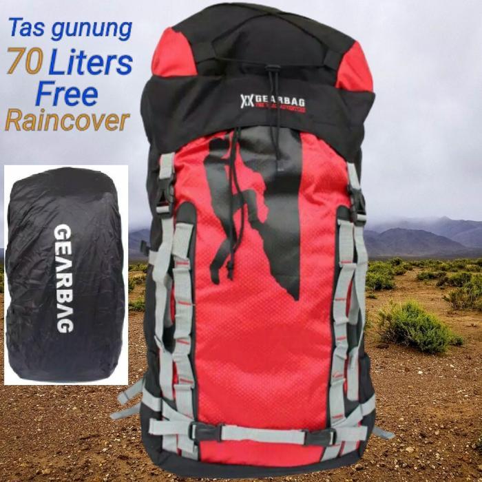 PROMO  Tas ransel gunung 70 liter-Tas camping-Tas carier - Merah