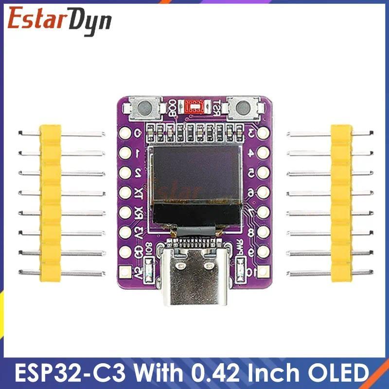 ESP32-C3 OLED Development Board With 0.42 Inch OLED Module Ceramic Antenna Wifi Bluetooth ESP32 Mini