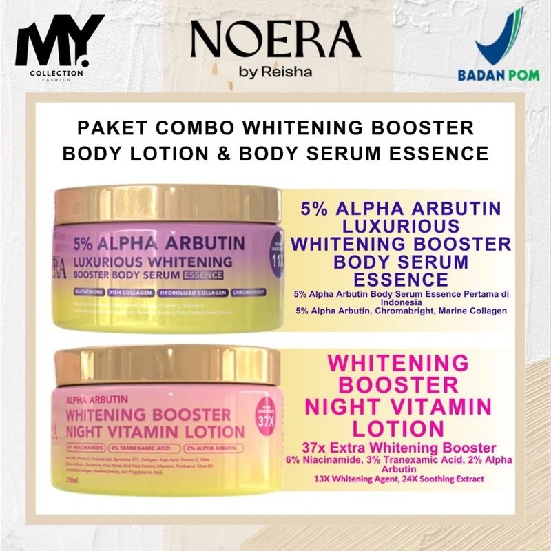NOERA 5% Arbutin Serum Pemutih Tubuh|     Hb ungu noera|     Dosis HB noera