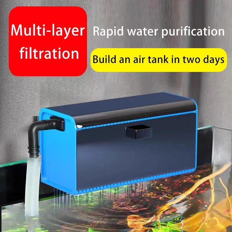 Kotak Filter Akuarium, Filter Air Gratis, Pompa Filter Tetes Kecil yang Dipasang di Dinding, Filter 