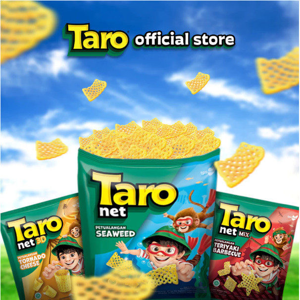 Taro Net Jumbo Potato BBQ Seaweed 115 gr - Snack Camilan Kentang Rasa Barbeque Ukuran Besar