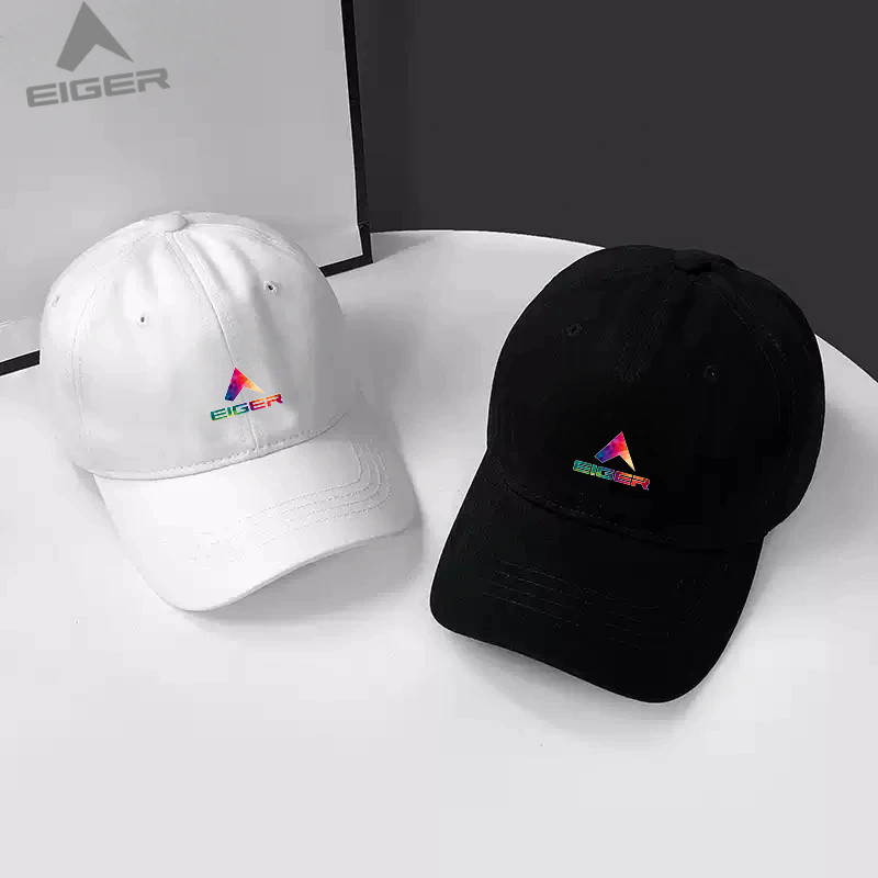 Topi EIGER original Asli Unisex Hitam Putih Model Terkini Casual Sporty Cocok untuk Semua Gaya Pakai