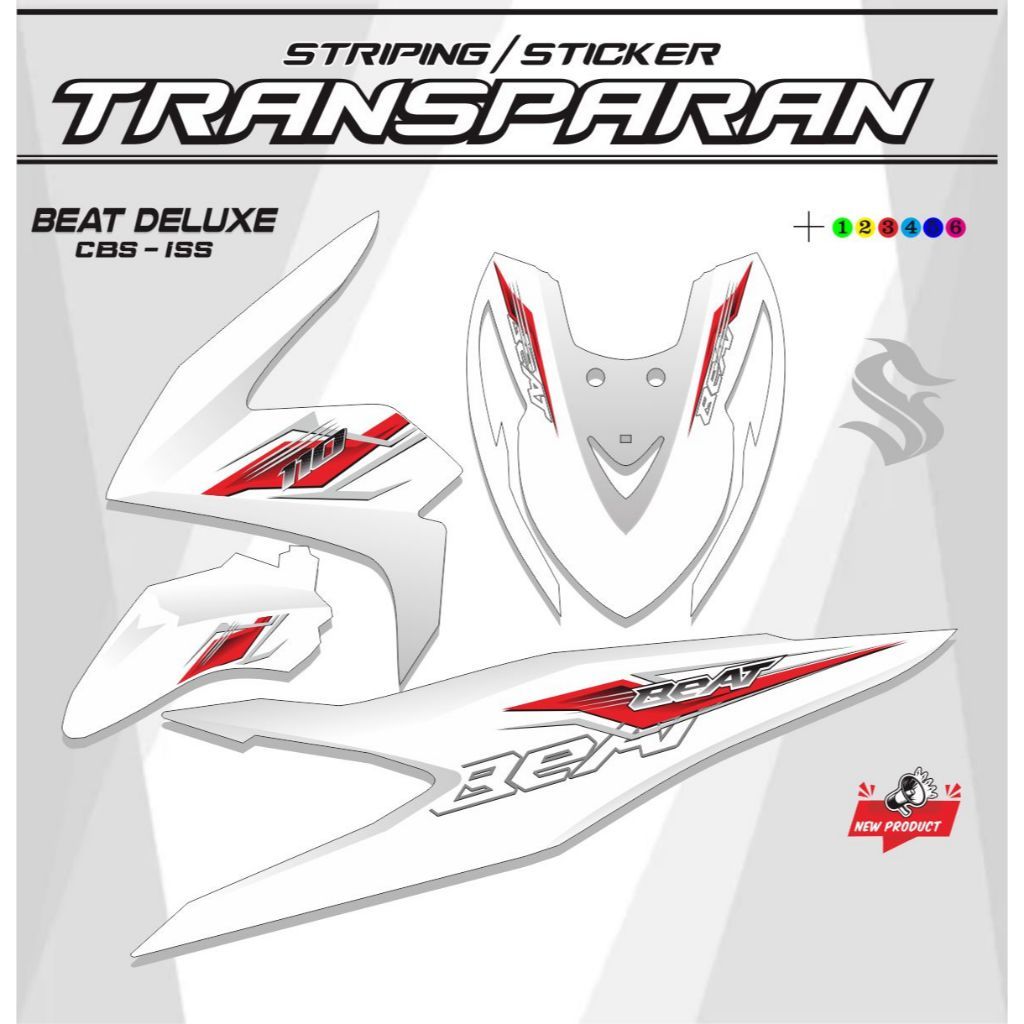 STRIPING TRANSPARAN BEAT DELUXE BEAT ISS 2020/2022 TRANSPARAN