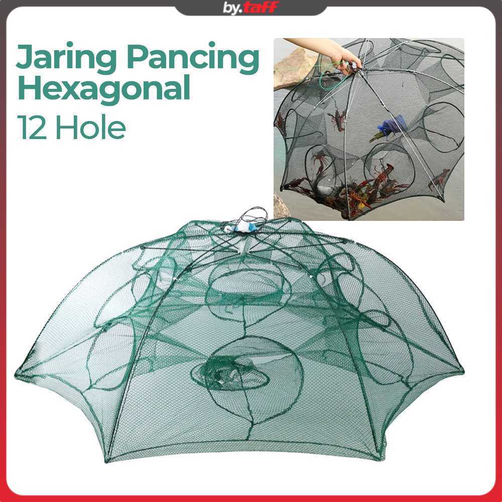 Jaring Pancing Perangkap Bubu  Hexagonal Fishing Net Trap 12 Hole - H14572