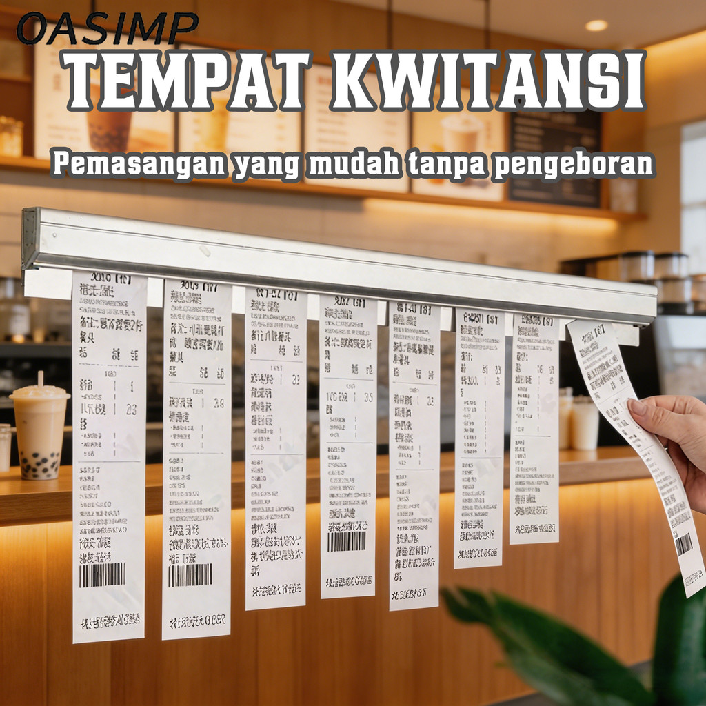 OASIMP Penjepit Pesanan Aluminium Multifungsi Penahan Nota Dapur Klip Menu Custom Makanan Takeaway