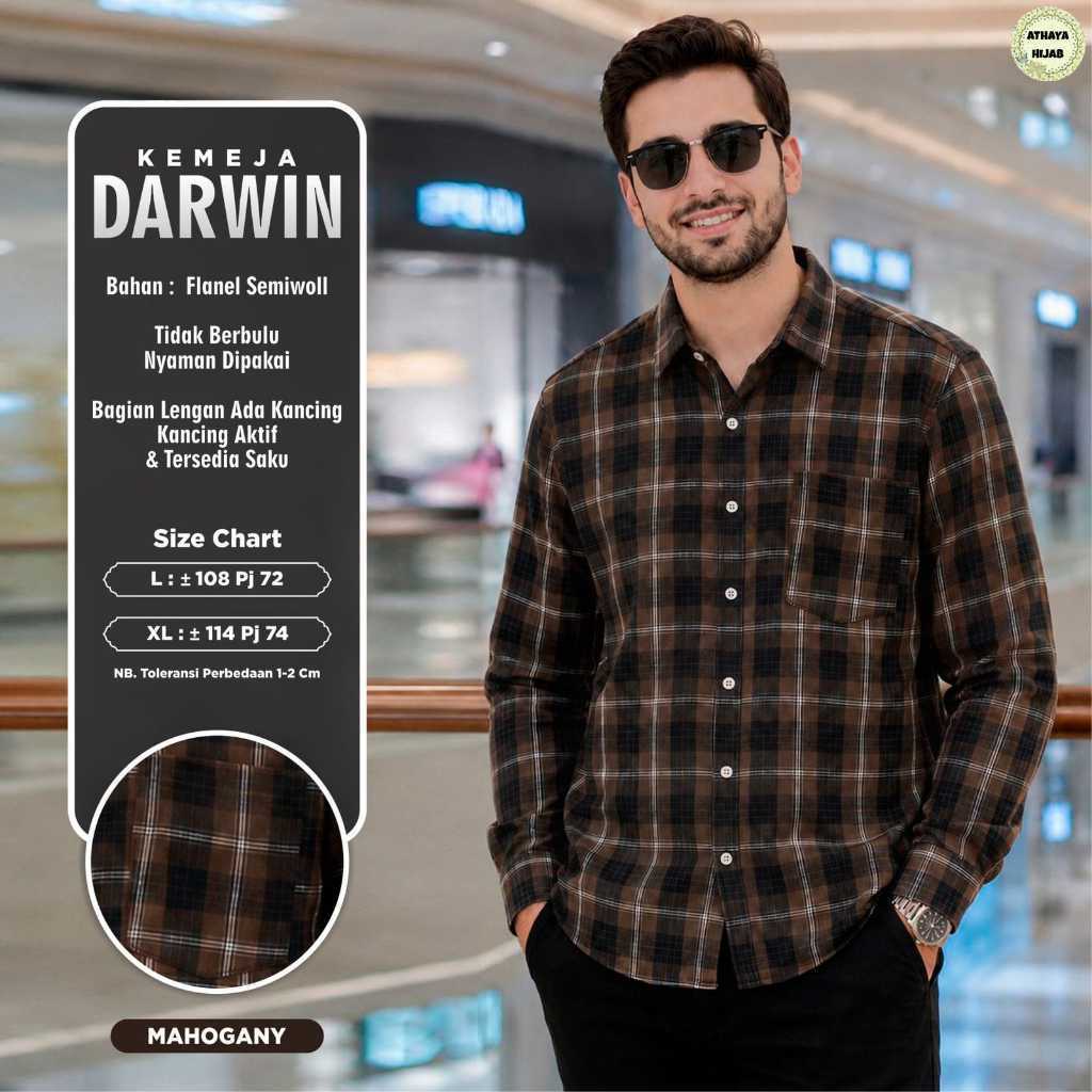 2005   Pakaian Pria  KEMEJA DARWIN by AtHAYA   ORIGINAL BRAND SOLO DAILY WEAR