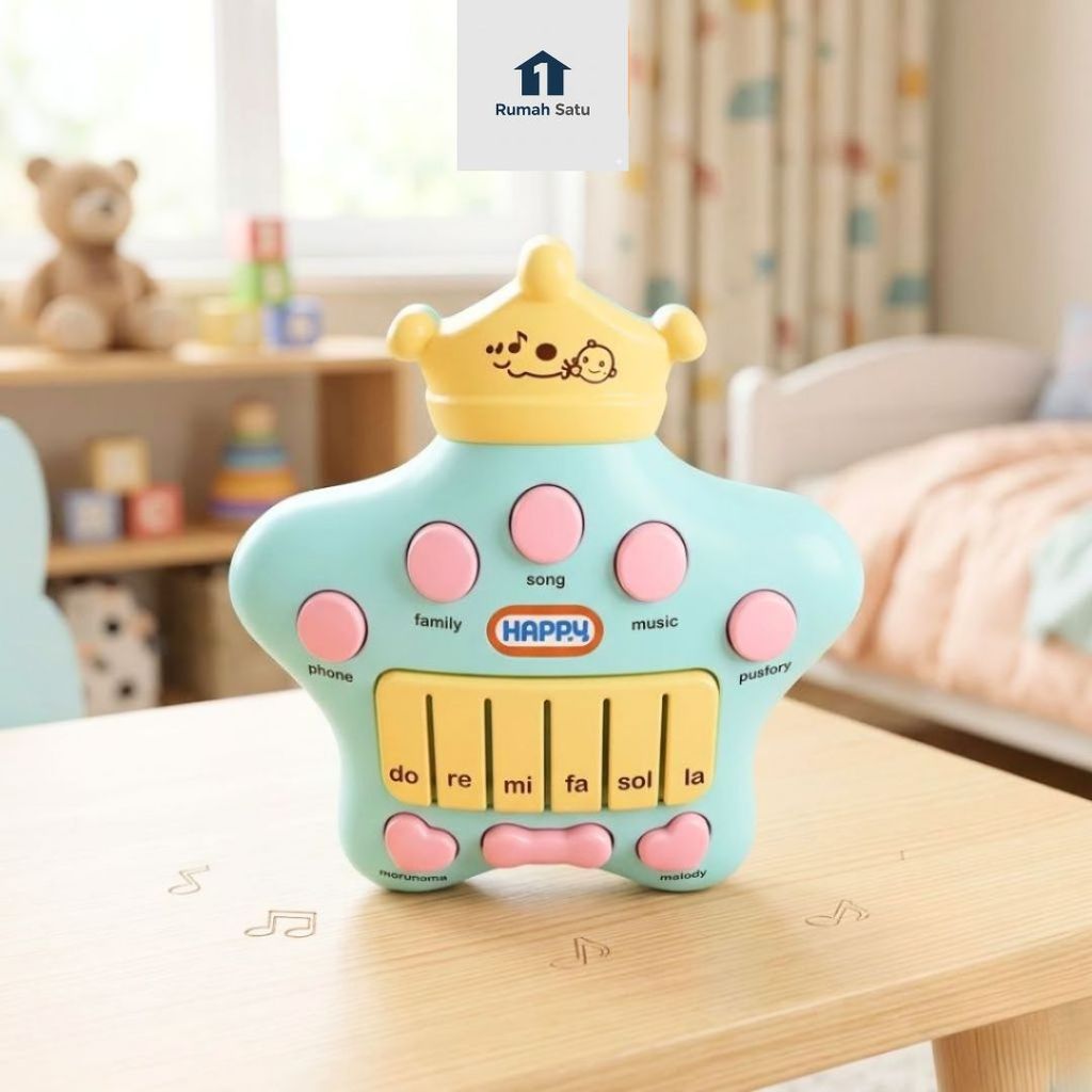 RUMAHSATU - MAINAN EDUKASI ANAK STAR PIANO STORY ALAT MUSIC DENGAN BANYAK FITUR BX144