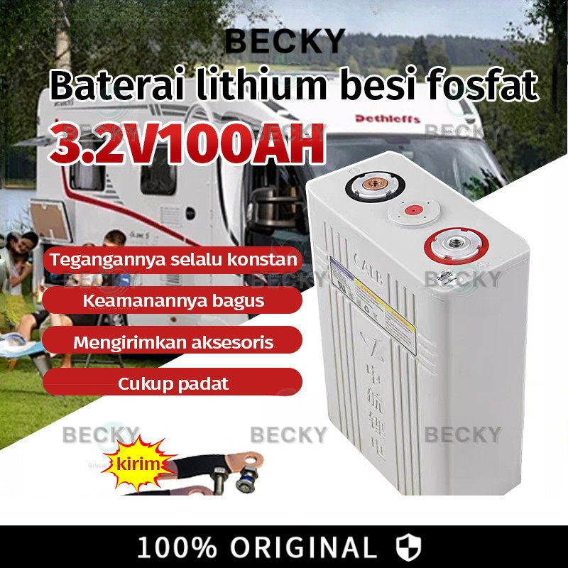 BECKY 3.2V 200Ah Elektrik Baterai Lithium LIFEPO4 Baterai Lithium fosfat 3.2V 200AH 100AH 60AH