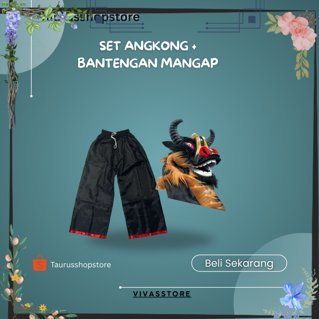 Set Angkong dan Bantengan Spons Mainan Anak Tradisional
