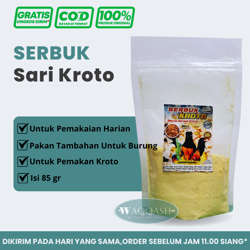 Sari Kroto Serbuk Kroto Makanan Supplement Burung Berkicau Penggacor Burung Multivitamin Burung