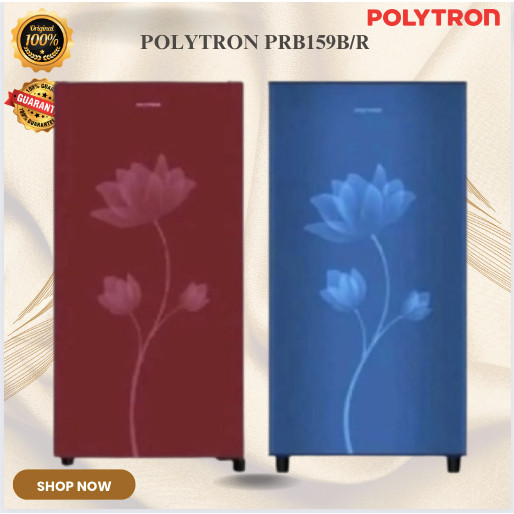 KULKAS 1 PINTU POLYTRON PRB159B/R METALIC 150Liter KULKAS 1 PINTU POLYTRON/PRB-159B/PRB159B/GARANSI