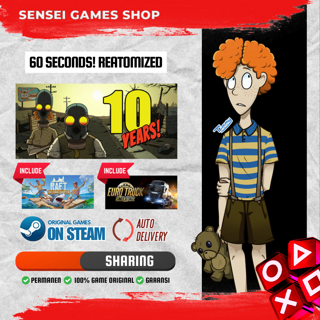 [BONUS STEAM KEY] 60 Seconds Reatomized (Sharing With Raft & Euro Truck Simulator 2) AUTO DELIVERY /