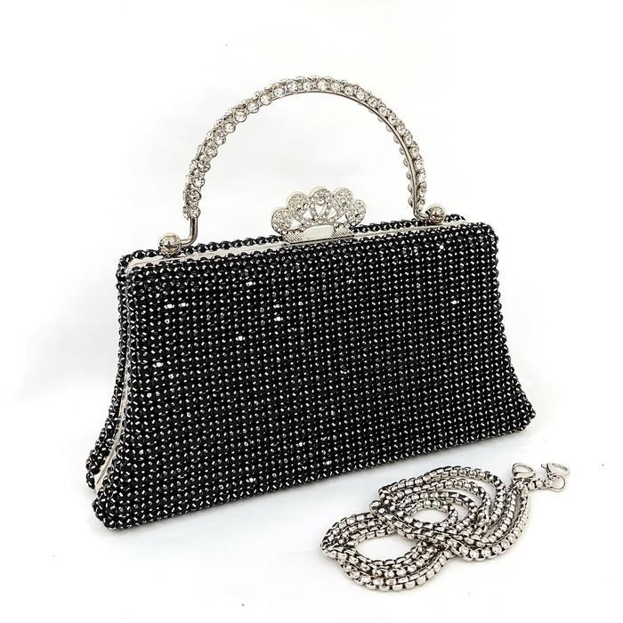 Tas Pesta Permata Clutch Kondangan Wanita 805 - Black
