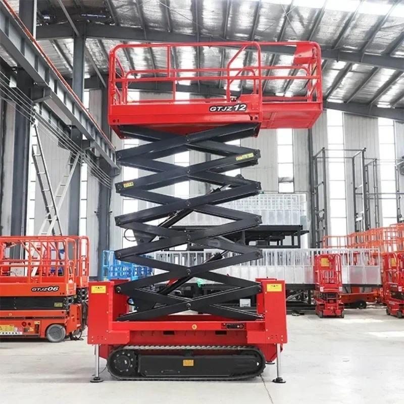 2025 416m Mobile Small Hydraulic Scissor Lift Self Propelled Electric Mini Scissor Lift Tracked Scis