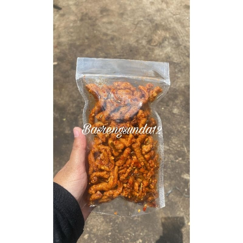 Kripik usus crispy 100gram / Usus Crispy pedas daun Jeruk