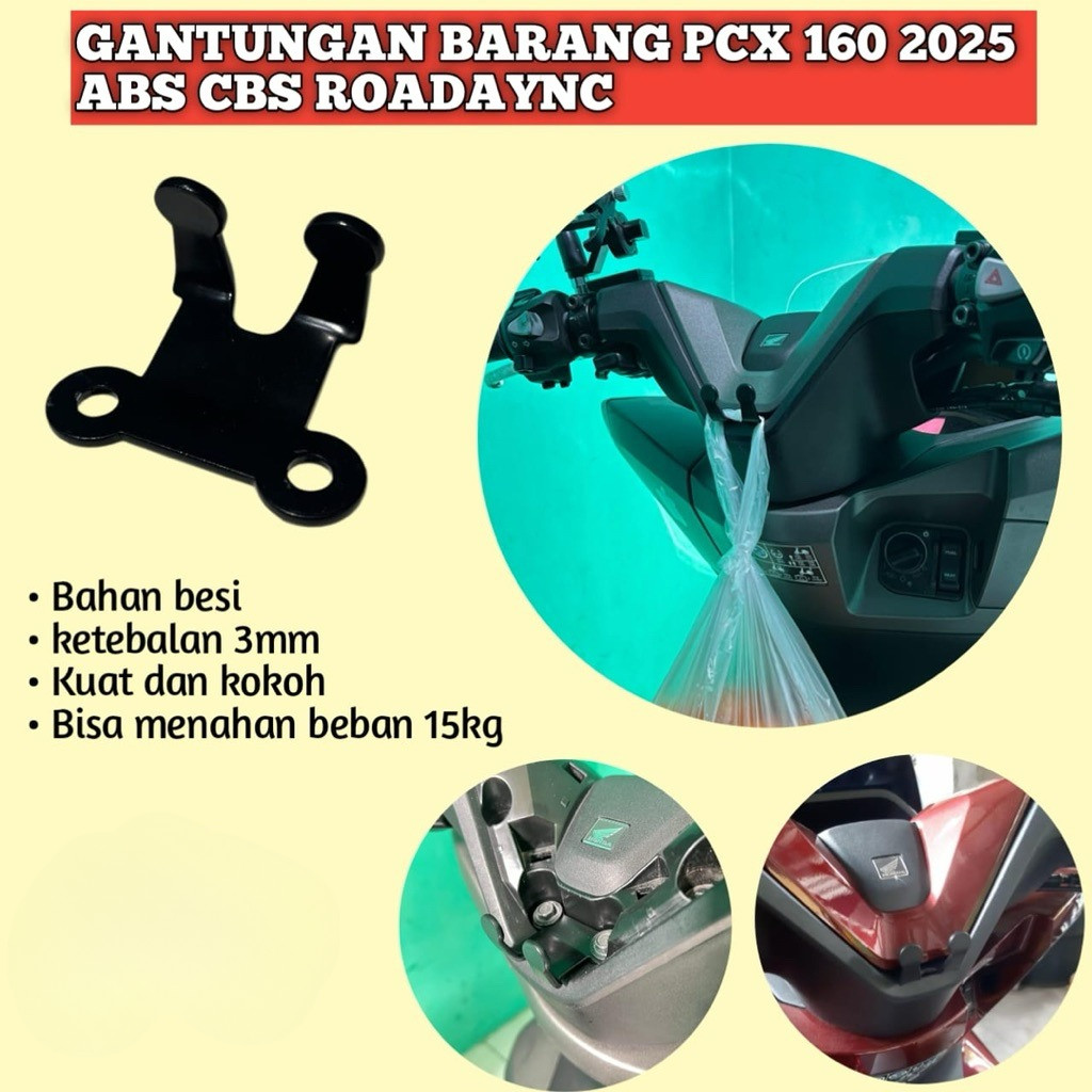 Gantungan Barang PCX 160 2025 - Cantolan Cantelan Barang Pcx 160 2025 ABS CBS ROADSYNC