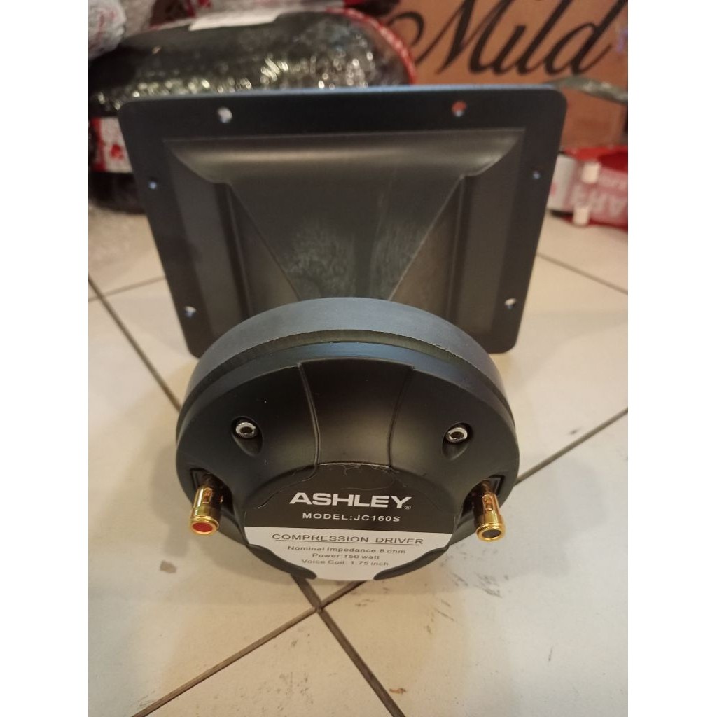 Grosir Paket Tweeter Magnet Ashley JC 160 S + Horn/ corong PVC 15x19 Compression Driver Ashley JC160