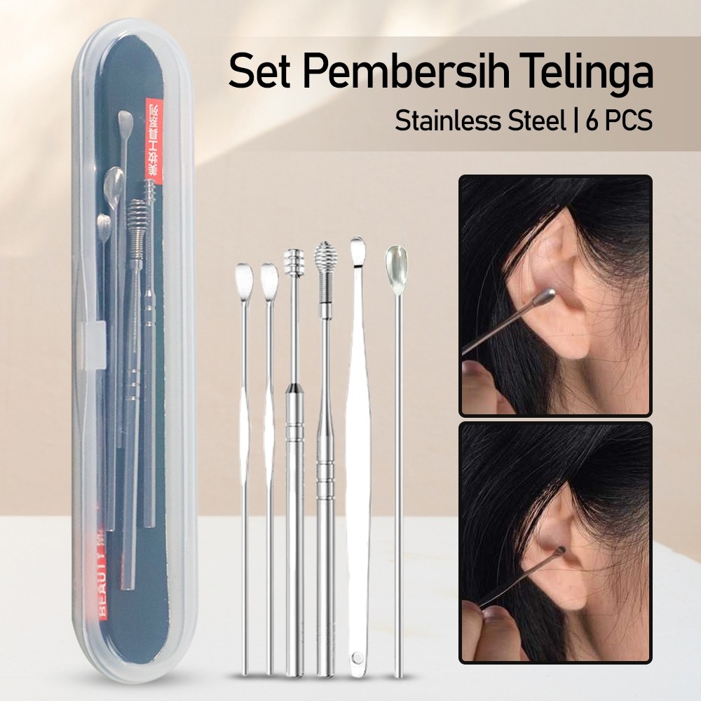 Korek Kuping Besi / Pembersih Telinga Besi / Korek Kuping Stainless