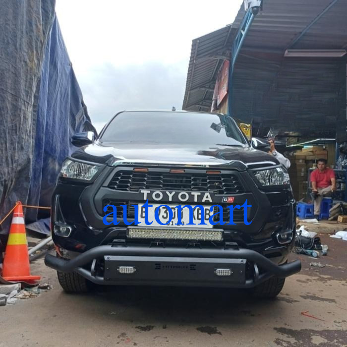Front Grille Grill Depan Toyota hilux revo rocco GR sport Lampu LED 2016 2017 2018 2019 2020 2021 20