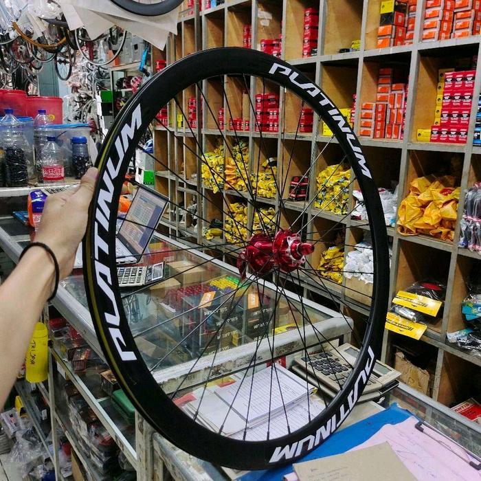 Wheelset 700c Disc Brake PLATINUM 4Cm 5cm 6cm Hub SPEED 36 Hole - Velg 4 cm