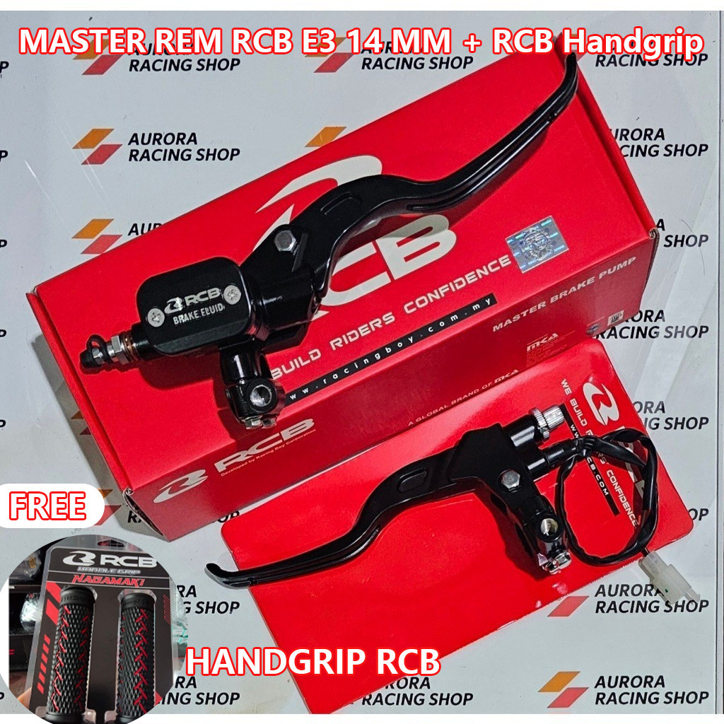 MASTER REM RCB E3 14 MM + RCB Handgrip & HANDLE RCB E2 REM / KOPLING ORIGINAL BLACK / SILVER