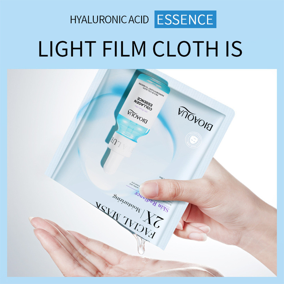 10pcs BIOAQUA Centella Collagen Face Mask Moisturizing Refreshing Sheet Masks Hyaluronic Acid Facial