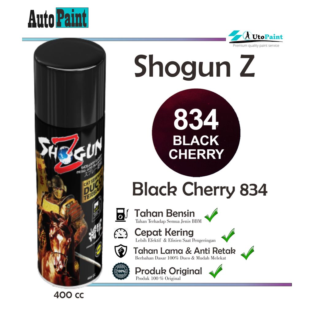 Cat Semprot Xiralic Shogun Z Black Cherry 834 - Cat Motor Dark Series Merah Xiralic PPF EFEK