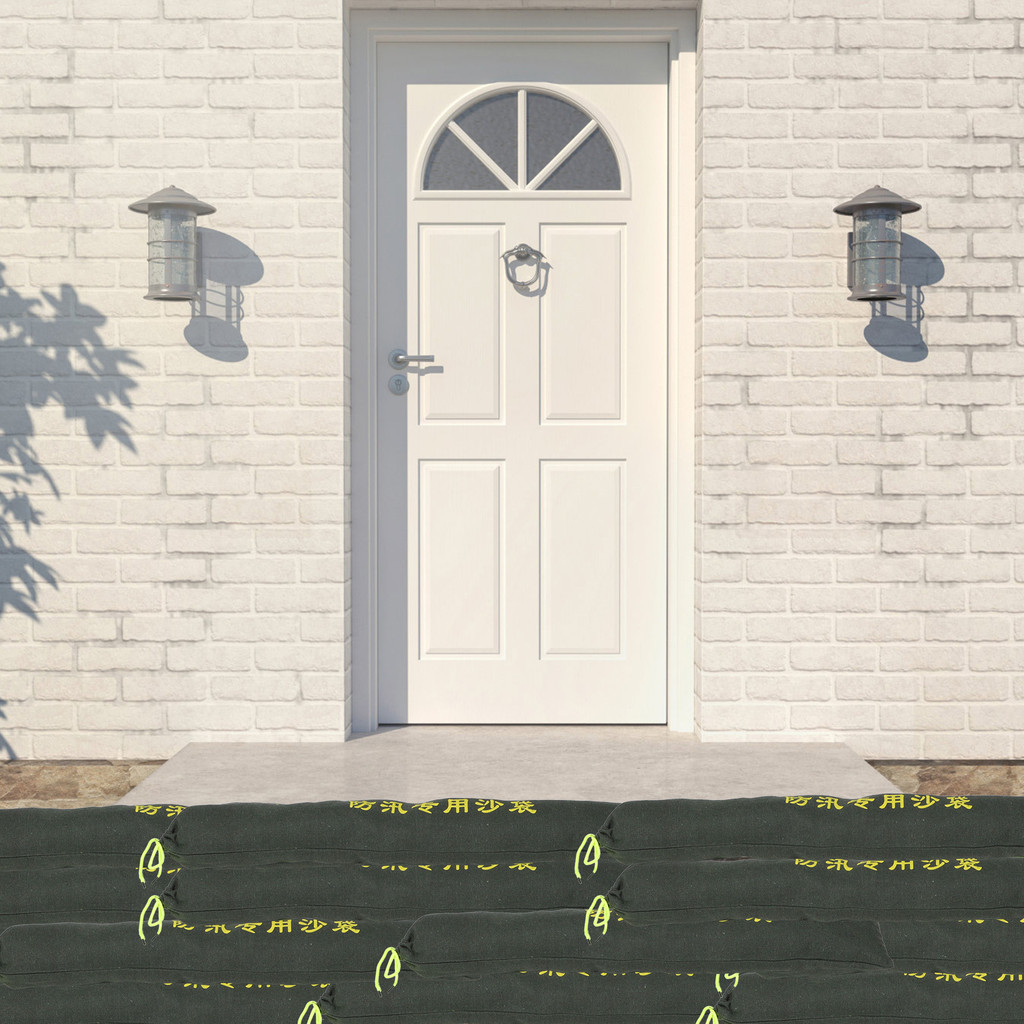 2pcs Flood Barrier Sandbags Heavy Duty Canvas Drawstring Design For Hurricane Flood Protection Water