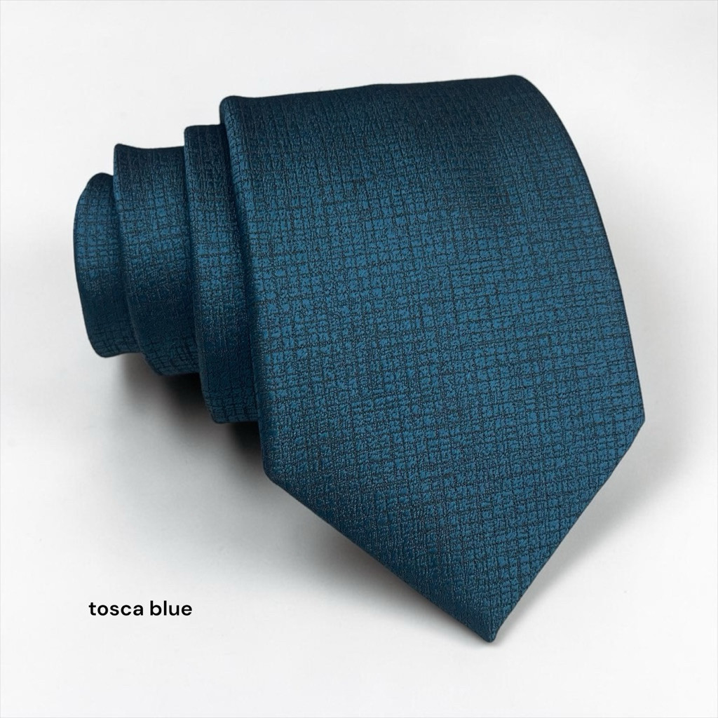 NEXTLAND dasi pria biru dongker navy striped manual 150cm x 7,5cm