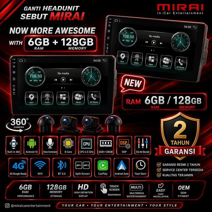 Headunit android mirai asuka MR-9032 MR/1032 avm ram 6/128