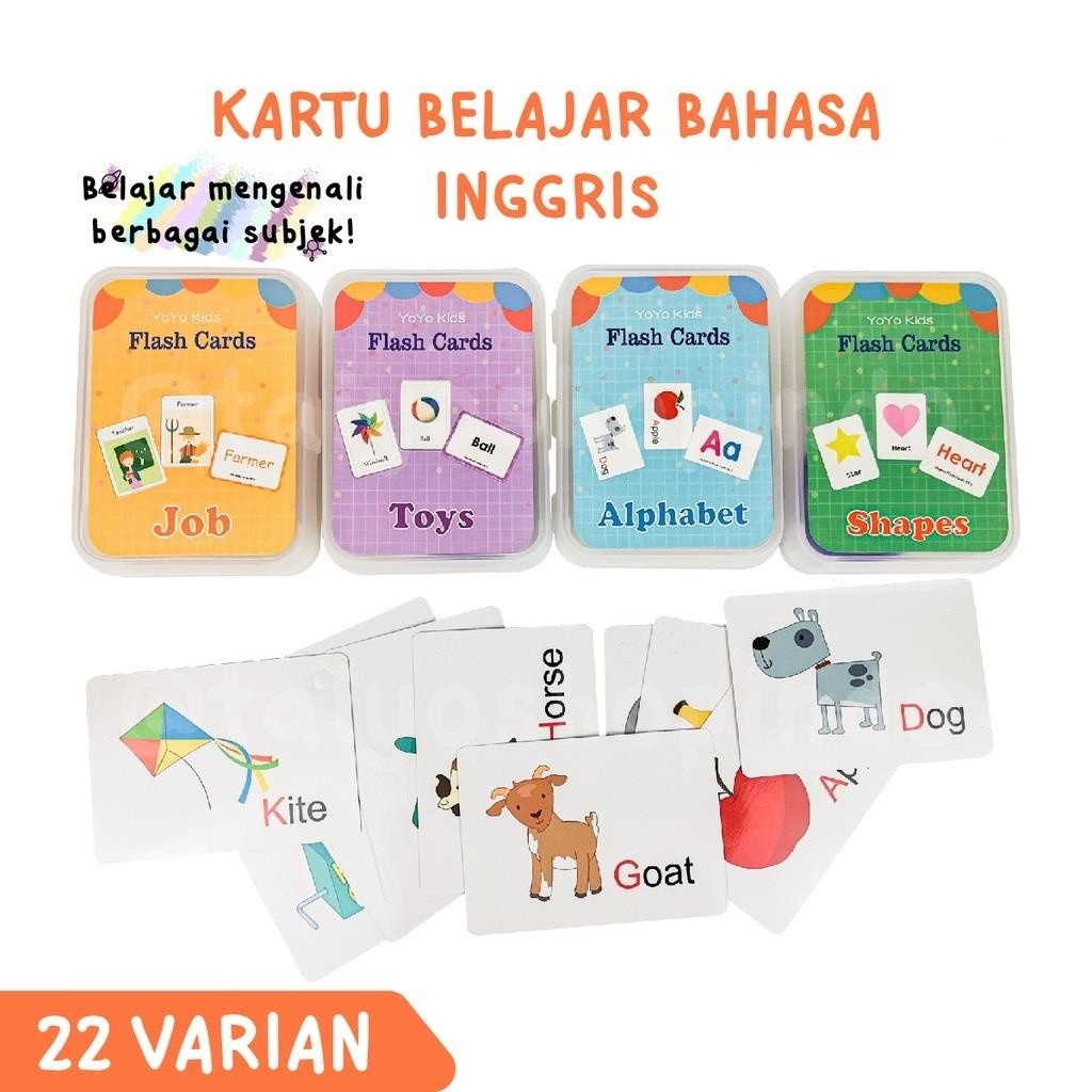 SACA FLASH CARD KARTU BELAJAR ANAK KARAKTER MAINAN EDUKASI ANAK BAHASA INGGRIS