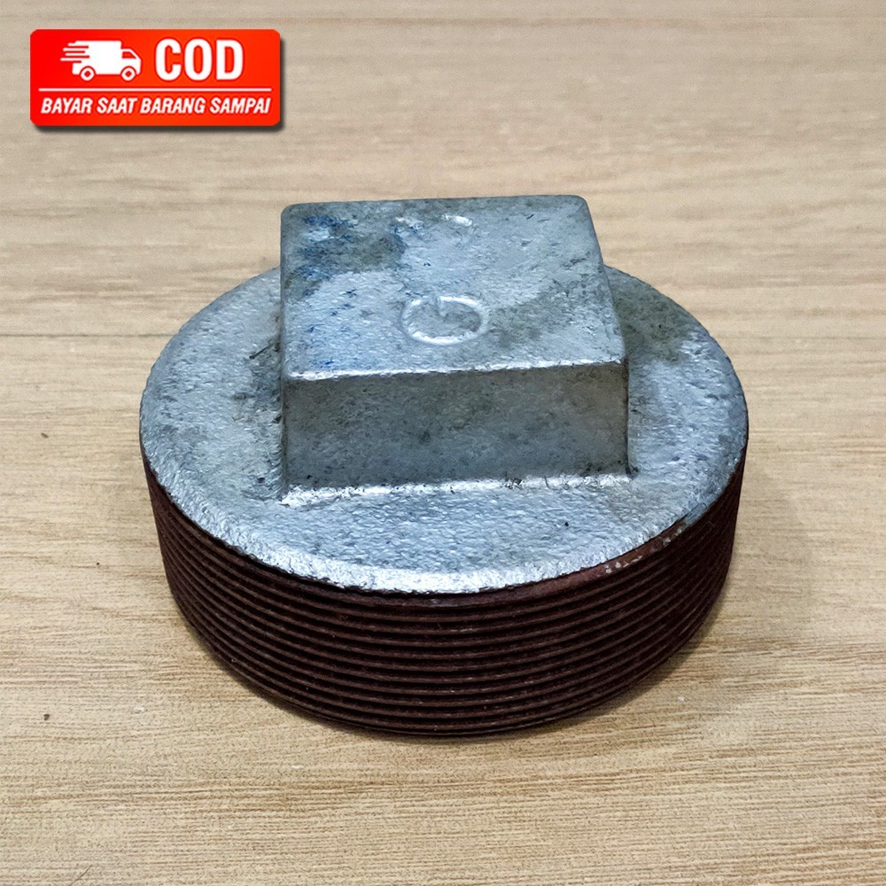 PLUG DOP BESI DRAT LUAR 3 INCH / TUTUP PIPA BESI DRAT LUAR 3 INCH
