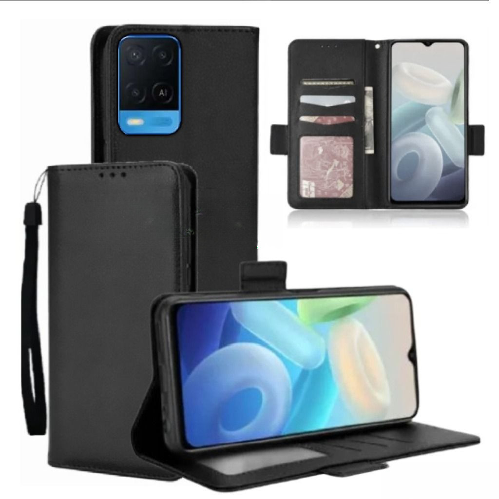 Case Dompet Hp Oppo A54 Case Dompet Casing Hp Flip Kulit Case Wallet Leather Cover