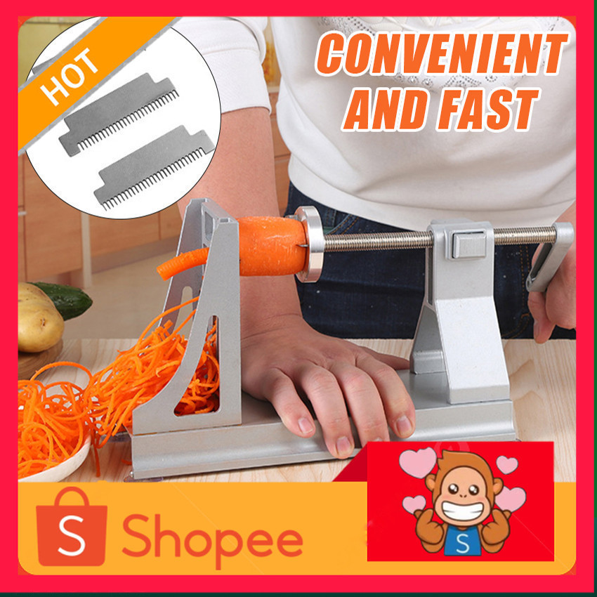 Vegetable Slicer Machine Multifungsi / Mesin Alat Pemotong Parutan Kentang Panjang Sayur Mie Spiral 