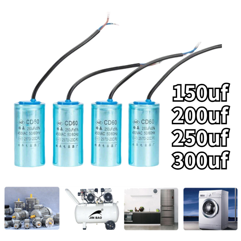 Cd60 Kapasitor Motor Starting 450v 150uf / 200uf /250uf / 300uf