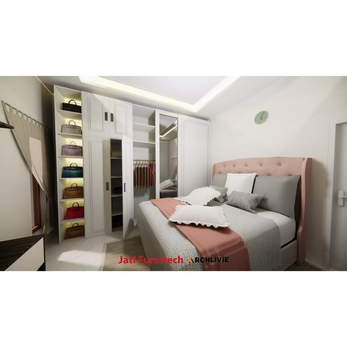 PROMO BIGSALE lemari walk in closet custom - finishing duco - desain gaya amerika