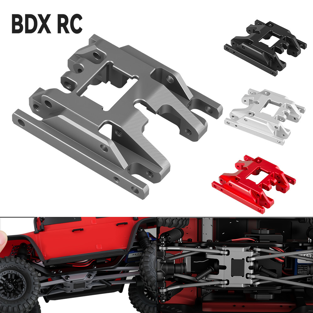BDX RC Aluminum Alloy Skid Plate Transmission Mount Gearbox Base Center Frame Brace Hops Up for TRX4