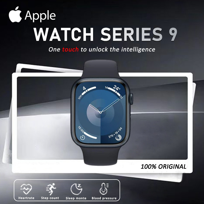 [100%ORI] Apple Watch Series 9 41MM / 45MM iWatch Series 10 Smartwatch Pria Watch Bluetooth HD LED D