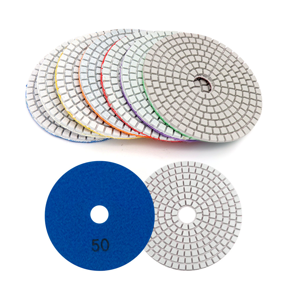 Bantalan Poles Berlian 4 inci untuk Marmer dan Granit Pengamplasan Lantai