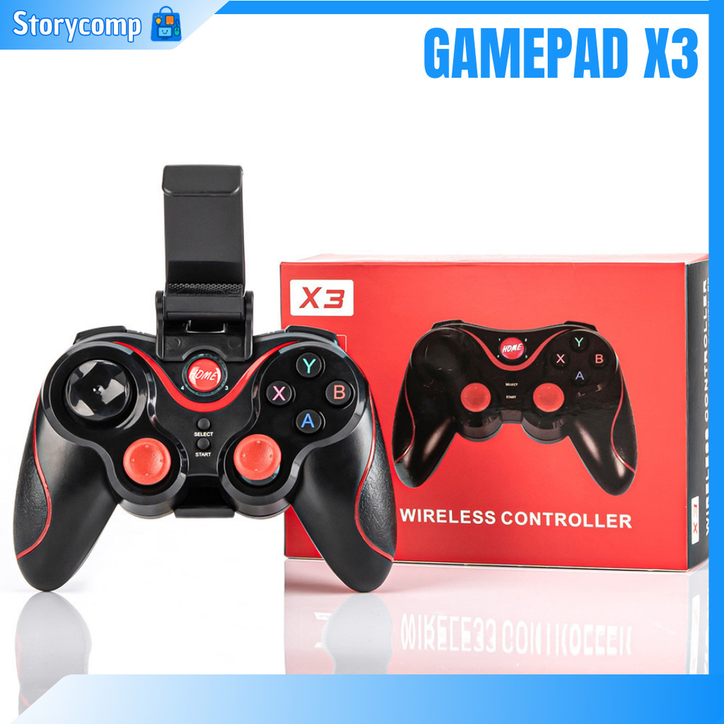 Gamepad X3 Wireless – Stik Game Bluetooth dengan Holder HP