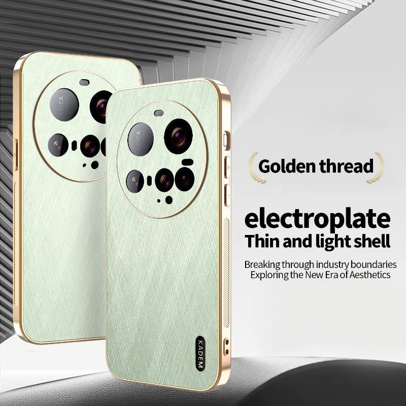 Untuk Xiaomi 15 Ultra Casing Ponsel Mewah dengan Lapisan Emas dan Benang Emas, Dilengkapi dengan Gen