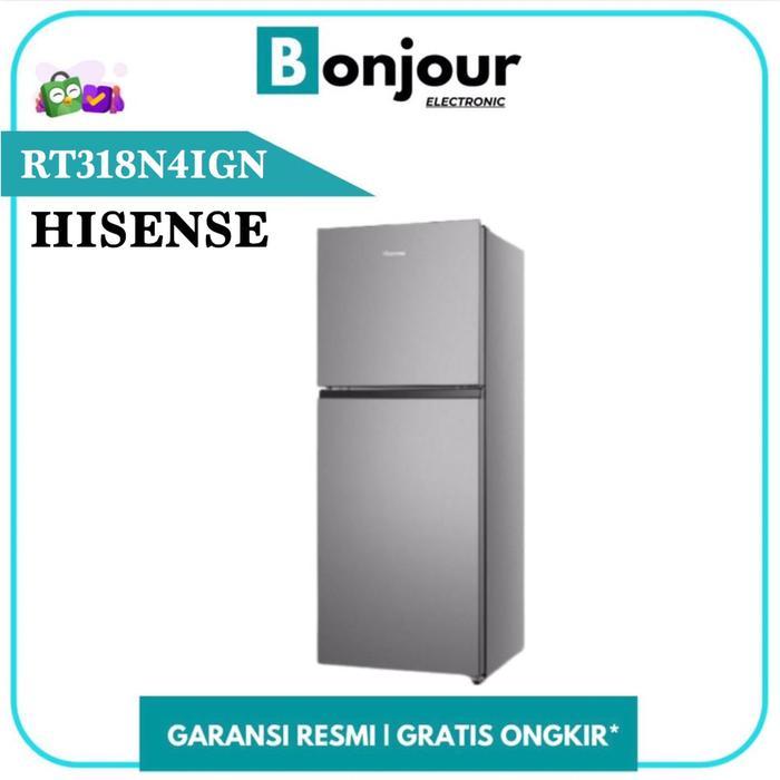 Kulkas 2 Pintu Hisense RT318N4IGN Grey 267L Kulkas Hisense