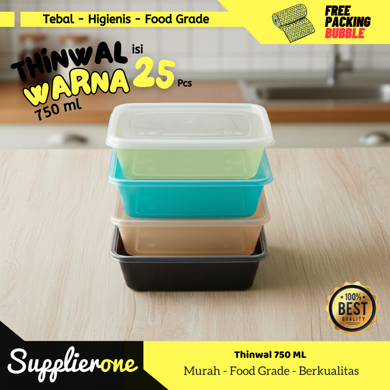 Thinwall 750ml / thinwall warna warni / thinwall / thinwall 25 pcs