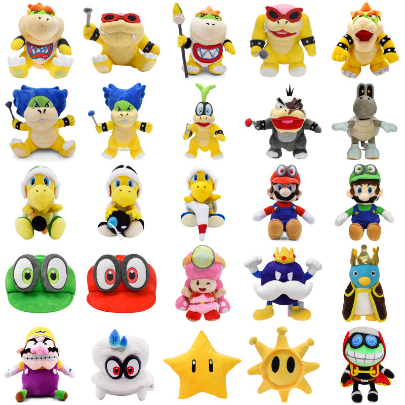 25 Styles Mario Bros Luigi Bowser Jr. Koopa Troopa Iggy Dry Bones Ludwig Plush Toy Super Star Roy To