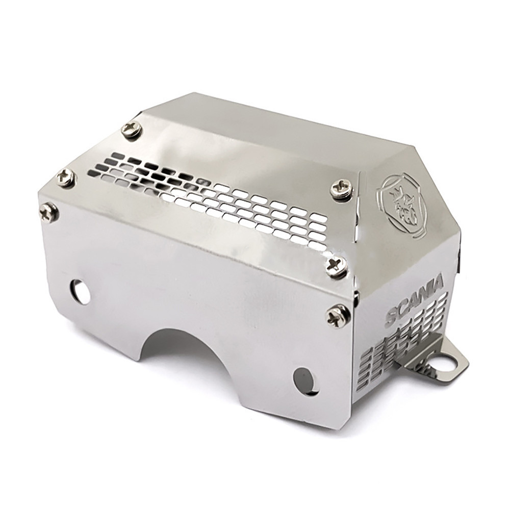 For 1/14 Tamiya Scania RC Tractor Truck Metal Gearbox Cover Hood RC Car Upgrade Parts Accessories