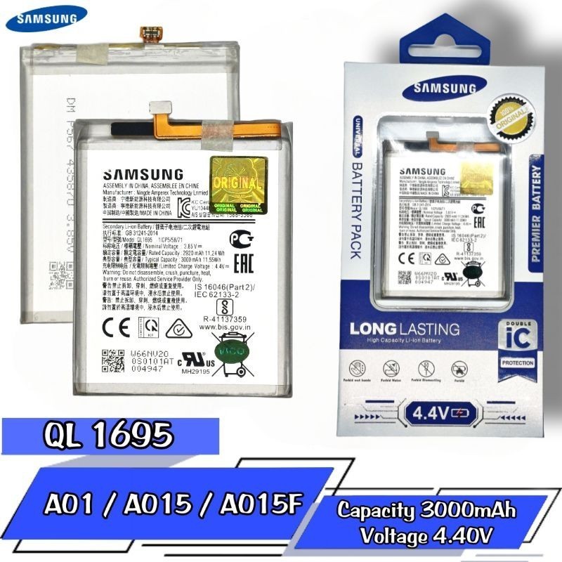Baterai ORIGINAL Samsung A01  A015  A015F  QL 1695  QL1695 battery batre