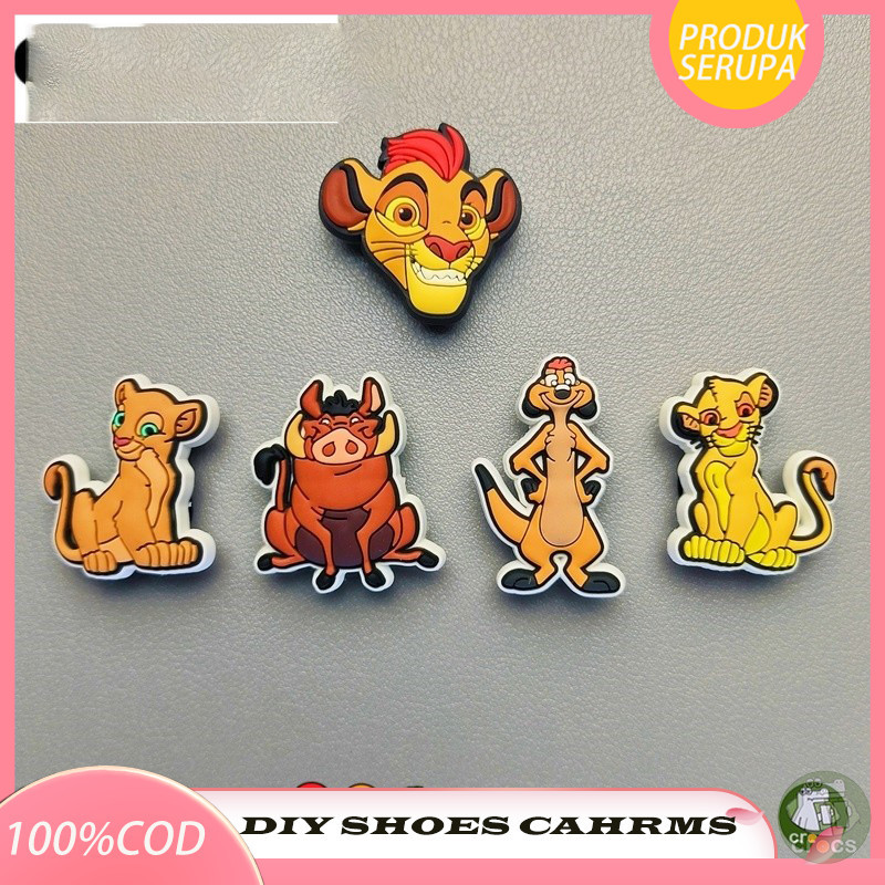 Hole Shoes Shoe OrnamentShoe Buckle Fit Shoes Accessories Lion King Timon Peng Peng Sinba Animal