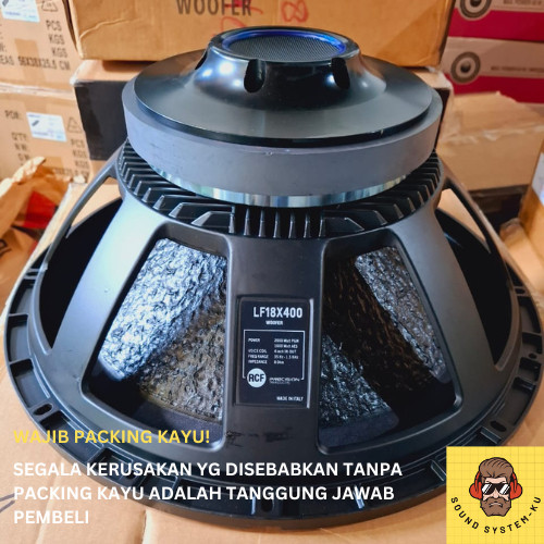 [ WAJIB PACKING KAYU ] SPEAKER 18 INCH RCF 18X400 SPIKER KOMPONEN 18 IN 18 X 400 WOFFER KULIT JERUK